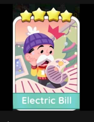 Electric Bill - 4🌟 Set 5 - Monopoly Go Sticker