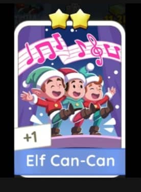 Elf Can Can - 2🌟 Set 6 - Monopoly Go Sticker