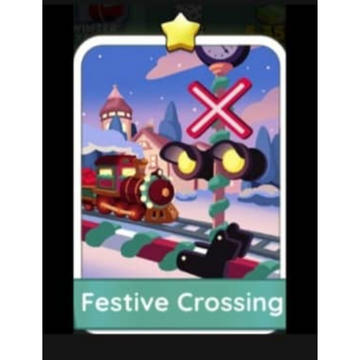 Festive Crossing   - 1🌟 Set 1 - Monopoly Go Sticker