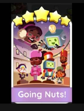 Going Nuts  - 5🌟 Set 10 - Monopoly Go Sticker