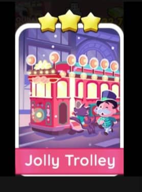 Jolly Trolley - 3🌟 Set 11 - Monopoly Go Sticker