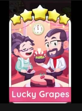 Lucky Grapes  - 5🌟 Set 11 - Monopoly Go Sticker