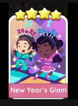 New Year's Glam  - 4🌟 Set 13 - Monopoly Go Sticker