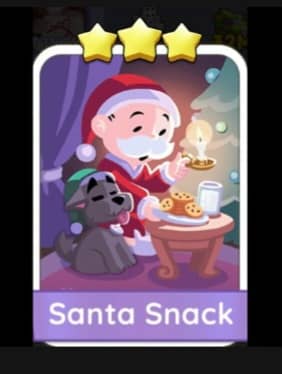 Santa Snack - 3🌟 Set 12 - Monopoly Go Sticker