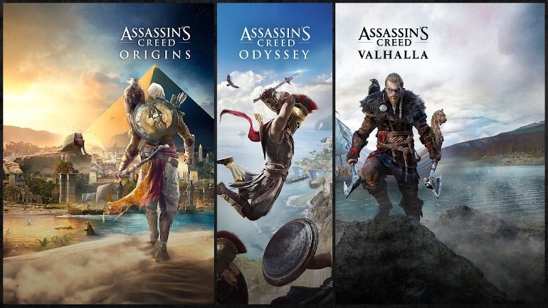 Assassin's Creed Bundle: Assassin's Creed Valhalla, Assassin's Creed Odyssey, and Assassin's Creed Origins